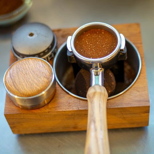 Prepared coffee puck